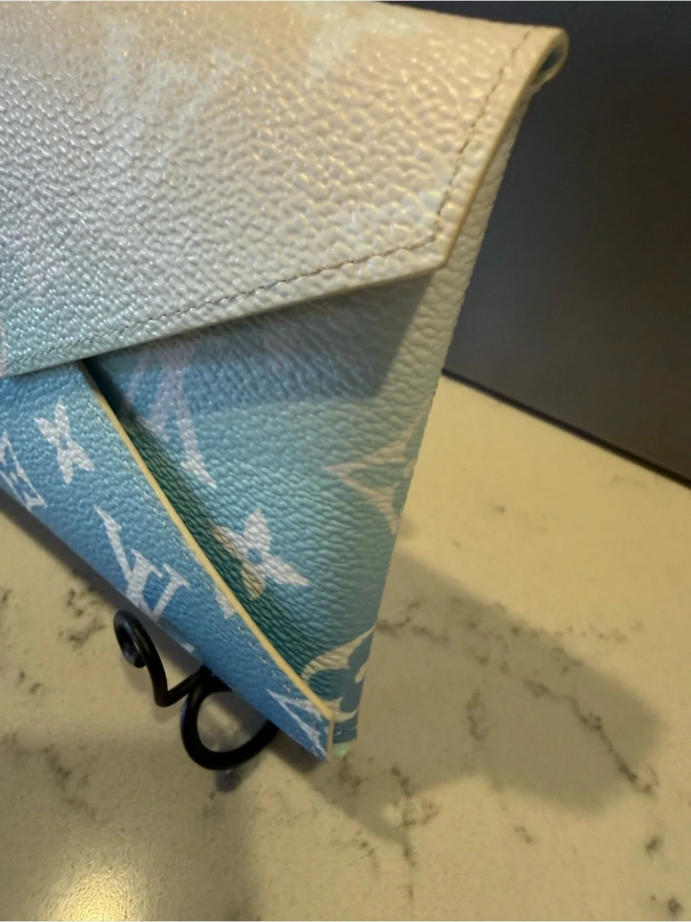 Louis Vuitton Blue and White Monogram Envelope Card Holder
